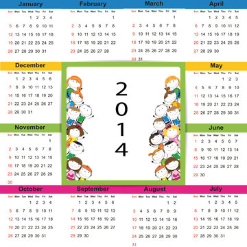 Calendar on 2014 year