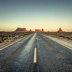 view of road to Monument Valley