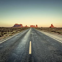 Stickers pour porte Parc naturel view of road to Monument Valley