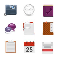 universal office vector icon set