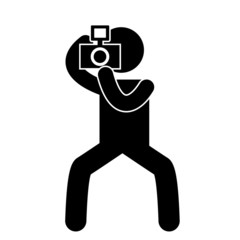 Piktogramm Fotograf Silhouette Vektor