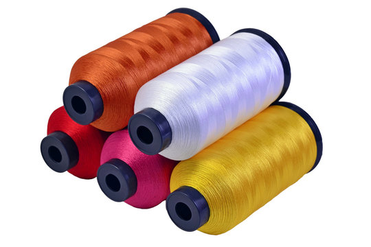 Five spools of threads