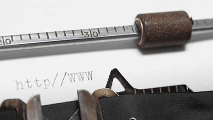 Alte Schreibmaschine. Text.