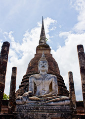 Fototapeta premium Sukhothai historical park, the old town of Thailand