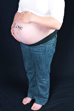 Pregnant woman at 8 months