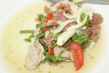 Thai Yum Mooyor and pork salad