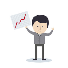 Geschäftsmann, Kurvendiagramm, Börsenkurs - Illustration