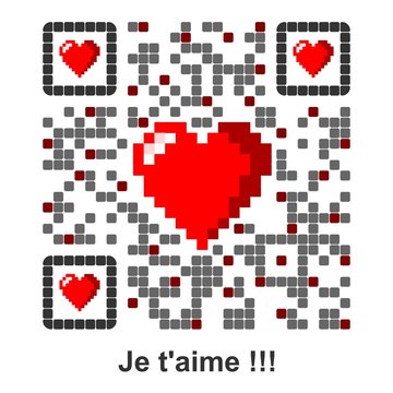 Je t'aime !!! - QR Code french