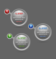 Progress steps design elements