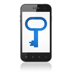 Security concept: Key on smartphone