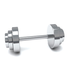 Silver dumbbell, 3d