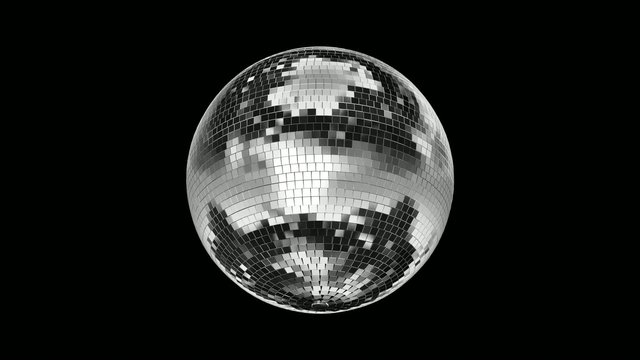 Disco Mirrorball, Discoball, turning (with Alpha / Matte)