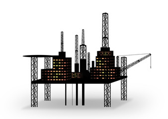 oil platform silhouette