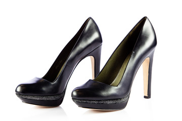 high heel women shoes on white background