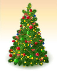 Christmas tree. Vector.