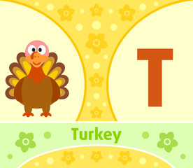 The English alphabet with Turkey
