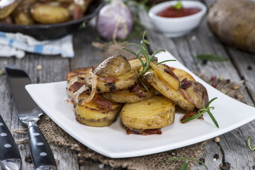 Portion of roasted Potatoes