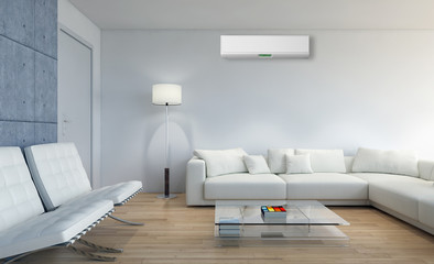 Interno con aria condizionata
