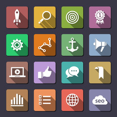 Search engine optimization icon set