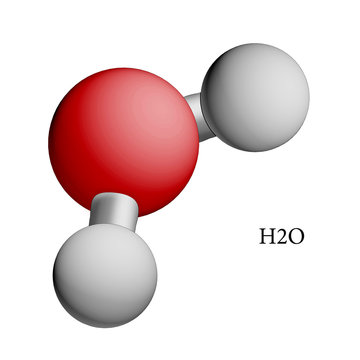 Formula of water. H2O.
