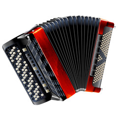 Classical bayan (accordion), isolated on white background