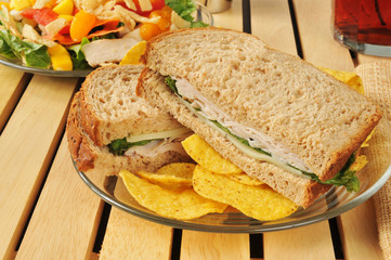 Turkey and swiss cheese sandwich
