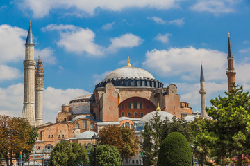 Fototapeta na wymiar Hagia Sophia, najbardziej znany pomnik w Stambule - Turcja