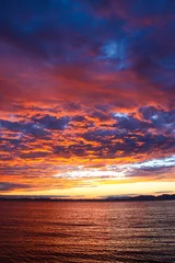 Rolgordijnen sunset ocean . © filatovamila