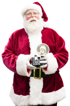 Santa With Vintage Camera