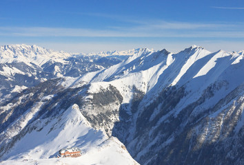 Ski resort of Kaprun, Kitzsteinhorn glacier. Austria