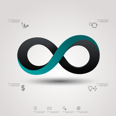 infinity sign with icons