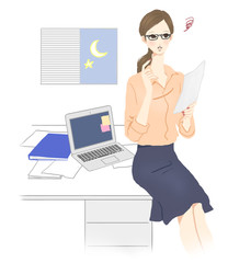 片付かない仕事に悩む女性