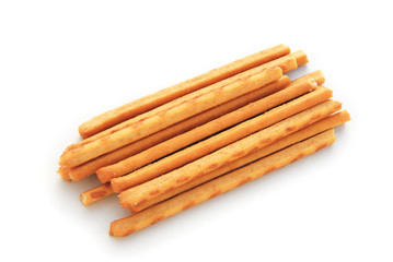 crispy straws on a white background
