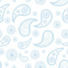 Indian paisley seamless pattern