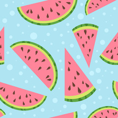 Watermelon vector colorful seamless pattern