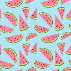 Watermelon vector colorful seamless pattern - 56099511