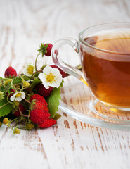 Tea and wild strawberries