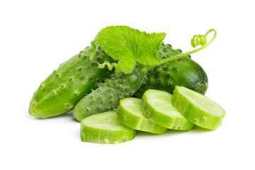 freshly cut cucumber