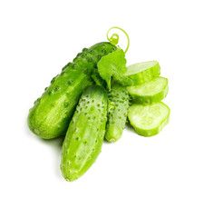 freshly cut cucumber
