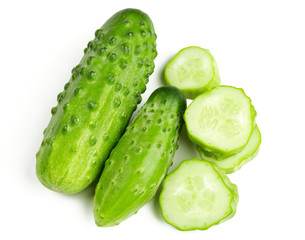 freshly cut cucumber