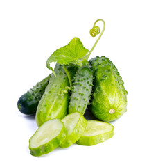 freshly cut cucumber