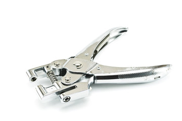 eyelet plier on white background