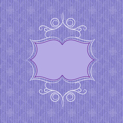 Elegant frame on seamless pattern