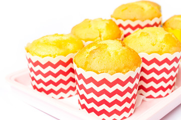 Dessert on a white background