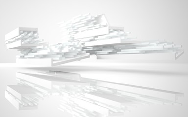 Abstract Architecture. abstract white building on a white backgr