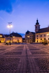 Fototapeta na wymiar Sibiu at the blue hour