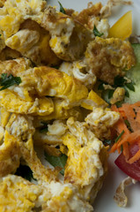 A Breakfast Platter with Scrambled Eggs