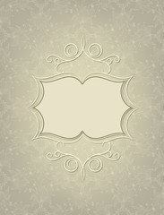 Elegant frame on seamless pattern