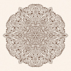 Vector Abstract Floral Design Element