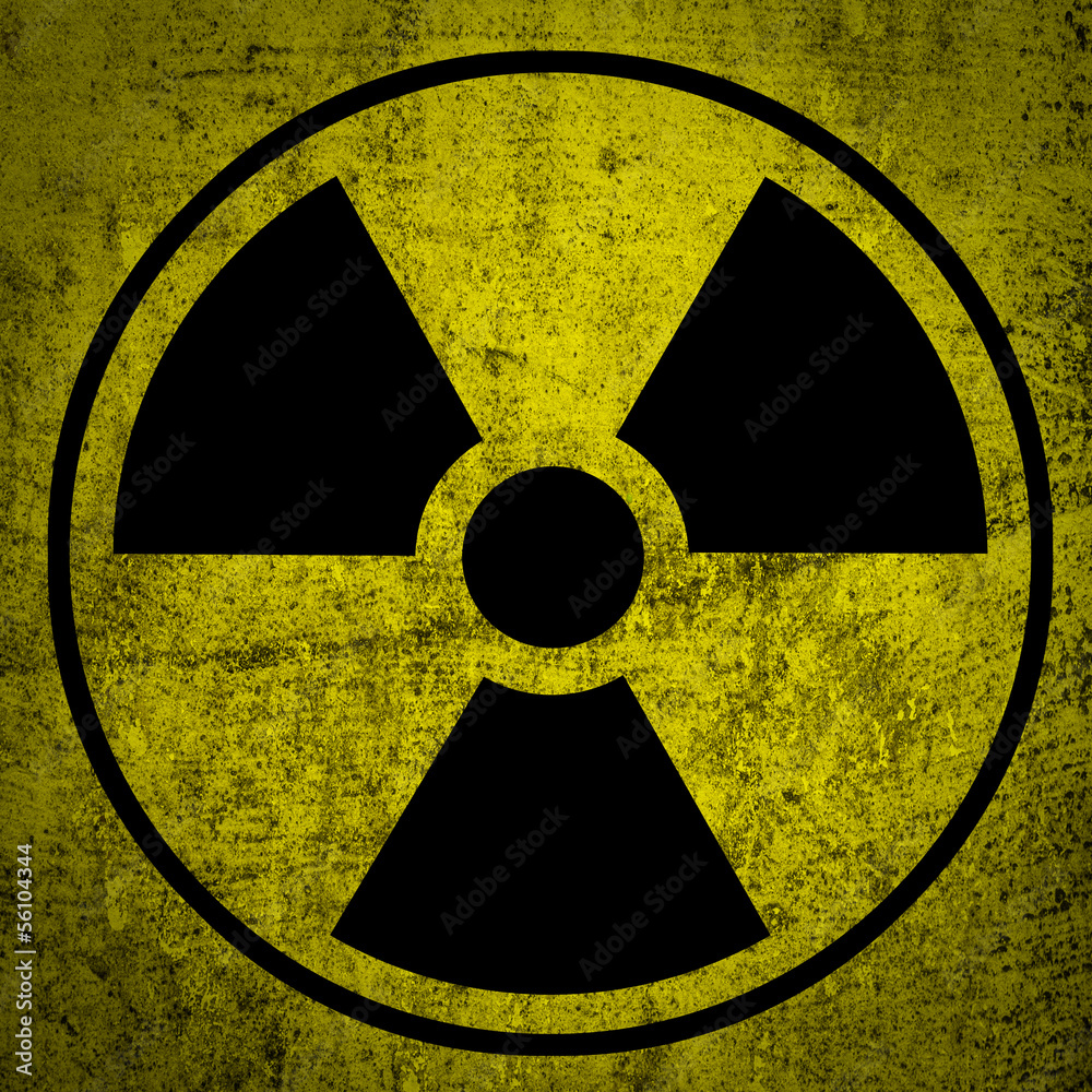 Wall mural Ionizing radiation hazard symbol. - Wall murals